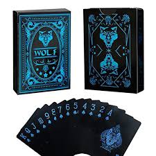 These premium playing cards maintain their shape, snap, and feel, providing more consistent, quality play from a single deck. Amazon Com Acelion Playing Cards Wolf Waterproof Black Plastic Poker Playing Gift Cards For Collection Deck Of Cards Playing Cards Design Unique Playing Cards