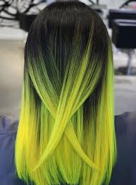 Black And Yellow Hair Style 32 Cute Dyed Haircuts To Try Right Now Hair Styles Yellow Hair Color Long Hair Styles