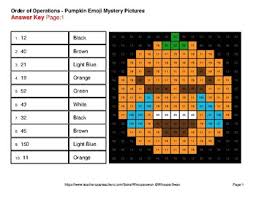 Worksheet will open in a new window. Order Of Operations Color By Number Math Pumpkin Emoji Mystery Pictures