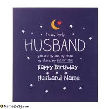 Your instinct might be to skip a card all together, but you shouldn't; Happy Birthday Cards For Husband With Name