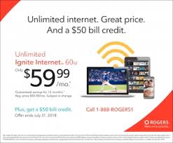 They reach 100% of homes with their service. Unlimited Internet Great Price Rogers