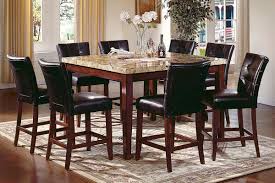 Solid oak dining room table no chairs. Montibello Gathering Table 8 Stools At Gardner White