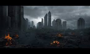Find the best free stock images about destroyed city. Destroyed City Matte Painting