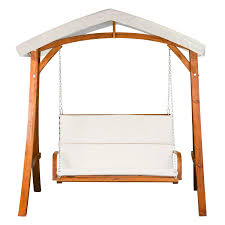 Leisure Season 6 Foot Wood Swing With Canopy Bbqguys Porch Swing With Canopy Porch Swing With Stand Patio Swing