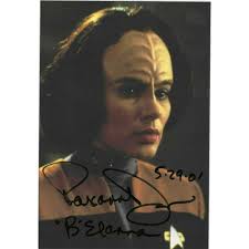 Roxann Dawson Signed & Inscribed Star Trek Voyager "B'Elanna Torres"  Postcard 2