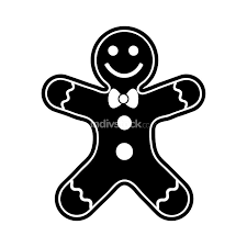 (personal use only) commercial use licenses. Gingerbread Man Cookie Silhouette Black Icon Vector Flat Sign Indivstock