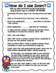 Distance Learning Zoom Meeting Information Instructions For Parents Editable Distance Learning Teaching Technology Online Teaching