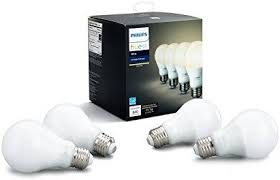 Philips Hue White A19 4 Pack 60w Equivalent Dimmable Led Smart Bulb 4 A19 60w White Bulbs Compatible With Amazon Alexa A Hue Philips Led Smart Bulb Smart Bulb