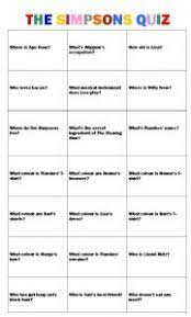 New york city and chicago. English Exercises Simpsons Family Quiz