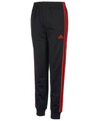 Black And Red Adidas Joggers Adidas Big Boys Impact Tricot Jogger Pants Black Red M 10 12 Black Adidas Joggers Outfits With Leggings Toddler Leggings