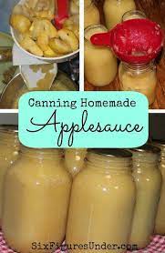 Canning Homemade Applesauce - Six Figures Under Canning Recipes Homemade Applesauce Home Canning Recipes