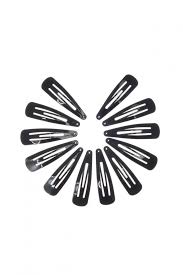 12 Li Siyah Cit Citli Metal Toka Seti New Obsessions Tm 845 Sac Toplamak Siyah Metal