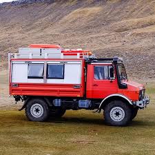 Red Unimog Camping Car Camping Van Amenage