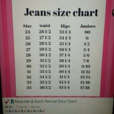 miss me and rock revival size chart size chart for miss me