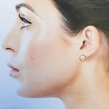 Sterling Silber offene Kreis Ohrstecker, Minimalist runde moderne  geometrische Hoop Post Silber 925 Ohrstecker, Einfacher alltäglicher  Schmuck für sie