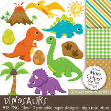 Dinosaurs Clip Art And Digital Paper Set By Pixelpaperprints 5 00 Dinosaurios Para Ninos Documentos Digitales Dinosaurios