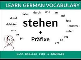 Learn The Verb Stehen And Its Prefixes Das Verb Stehen Und Seine Prafixe Youtube German Phrases German Grammar German Language Learning