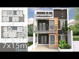 5 bedroom house plan 3d article is part house plan category and topics about 5 bedroom house plan 3d,. Home Design Plan 7x15m With 5 Bedrooms Youtube Simple House Design Modern House Floor Plans Duplex House Design