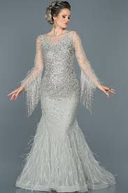 Gri Otris Ve Tas Islemeli Tasarim Abiye Abu421 Gelinlik The Dress Elbise Modelleri