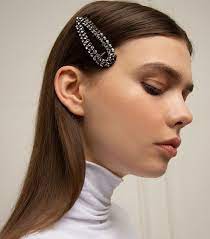Pixie Market Black Diamond Hair Barrette Diamond Hair Hair Barrettes Metallic Hair