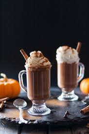 Pumpkin Spice Dark Hot Chocolate Pumpkin Hot Chocolate Hot Chocolate Recipes Hot Chocolate