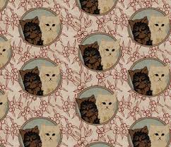Vintage Cats Bygarlands Spoonflower Cat Wallpaper Vintage Cat Cat Fabric