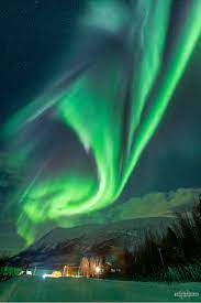 Northern lights mirrored on lake. Last Night S Northern Lights