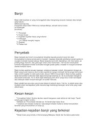 Kesan yang paling buruk dibawa oleh banjir adalah kesihatan manusia. Faktor Banjir Stpm