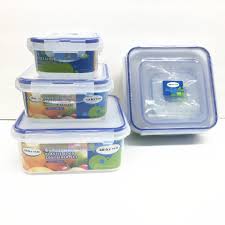 Yes, plastic # 5 (pp) is a widely used plastic that will hold up well in hot environments and can work well as food storage containers. All For You Bpa Free Plastic Food Container Set With Locking Lids Safe For Dishwasher And Freezer Snap On Lids Keep Food Fresh With Airtight Seal Set Of 3 Square