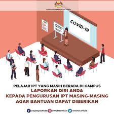 Proses lapor diri tidak dikenakan biaya dan dilakukan melalui internet. Mohe Covid 19 Infografik Pelajar Ipt Di Kampus Sila Lapor Diri