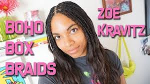 Tumblr is a place to express yourself, discover yourself, and bond over the stuff you love. How To Get Zoe Kravitz Inspired Boho Box Braids Protective Style Youtube