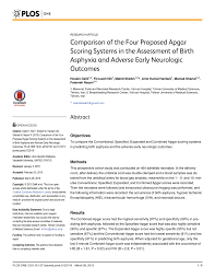 Pdf Comparison Of The Four Proposed Apgar Scoring Systems