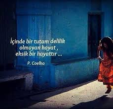 Icinde Bir Tutam Delilik Olmayan Hayat Eksik Bir Hayattir Sozler Paulo Coelho Guzel Soz Alintilar Edebiyat