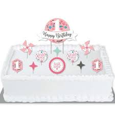 Learn to level your layers and put on a crumb coat. Big Dot Of Happiness She S A Wild One Boho Floral 1st Birthday Party Cake Decorating Kit Happy Birthday Cake Topper Set 11 Pieces Target