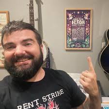 The best birthday gift I received this year was unwrapping these screen  printed posters for the Great Blue Heron Music Festival. The artwork  originally came from blocks of linoleum that I carved