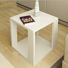 Square End Table Mdf Side Table Bedside Stand Coffee Table For Office Home Living Room E 40x40x40cm 16x Coffee Table For Office Bedside Stands Home Living Room
