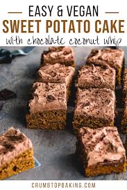 Sweet Potato Cake With Chocolate Coconut Frosting Dairy Free Recipe Vegan Sweet Potato Recipes Sweet Potato Cake Dessert Recipes Easy