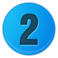 Número 2 Azul en Círculo PNG transparente - StickPNG