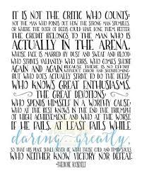  Printable Art The Man In The Arena Quote Print Theodore Etsy In 2021 Inspirational Office Quotes Roosevelt Quotes Printable Inspirational Quotes