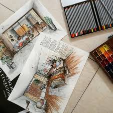 My Design Interiordesign Watercolor Interior Sketch Gcse Art Art