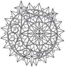 Celestial Window Image Mandala Coloring Coloring Pages Coloring Books