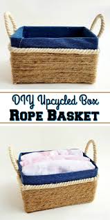 The smaller the basket, the smaller the circumference of the rope should be. Upcycled Box Rope Basket Cute Farm Style Look For Less Reuse Grow Enjoy