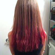 Pin By Victoria Anne Strong On Fashion Red Dip Dye Hair Dip Dye Hair Straight Hairstyles