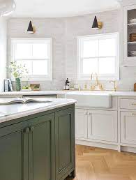 Green further evokes tranquility, great luck, wellbeing, and envy. Olive Green Kitchen White Cabinets Novocom Top