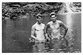 Vintage 1940s Photo Reprint Nude Sailors Swim in Private - Etsy