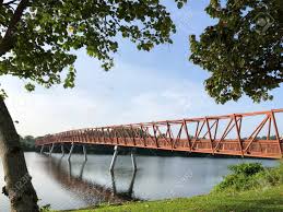 Night scene at punggol promenade riverside walk. Red Color Lorong Halus Bridge At Punggol Waterways Singapore Stock Photo Picture And Royalty Free Image Image 97685490