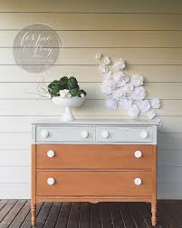 Color Block Dresser Painted In General Finishes Seagull Grey And Old Fashioned Milk Paint Co Pumpkin Eclectic Furniture Painted Furniture Staging Furniture