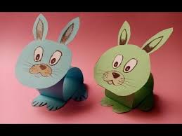 how to make a paper rabbit for kids كيف تعمل أرنب بالورق للأطفال paper rabbit art