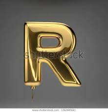 Golden Glossy Uppercase Letter R Isolated Royalty Free Stock Image Uppercase Letters Letter R Lettering