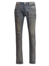 Shipping information • comes with signature purple hangtag • lined back pockets and yoke for comfort and to help keep its shape with wear. Purple Brand P001 Oil Repair Finish Skinny Jeans In Indigo Oil Modesens